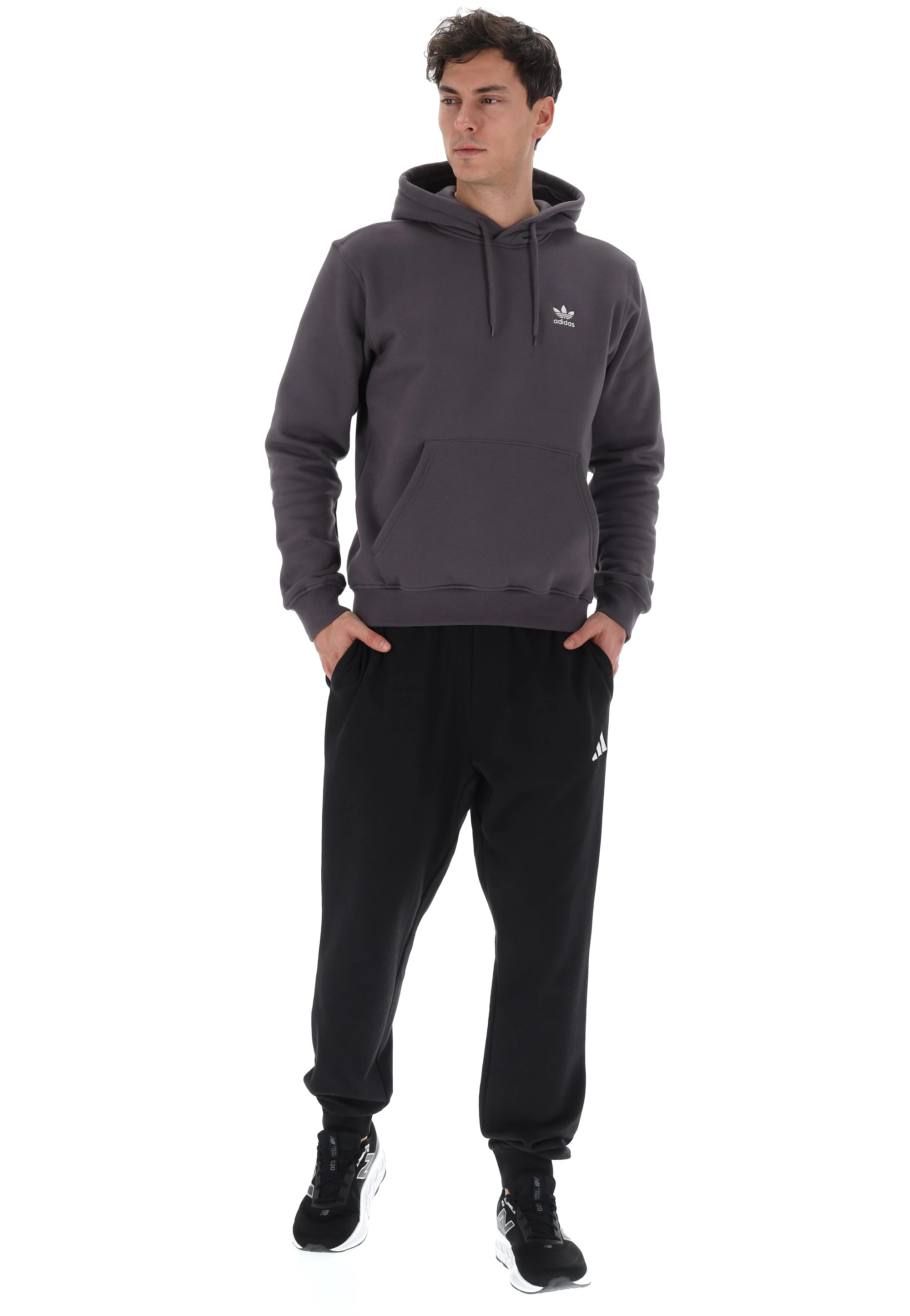 Pantaloni della tuta adidas uomo con logo ricamato